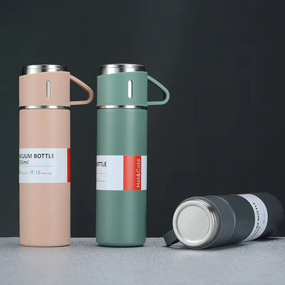 Stainless Steel Thermos Coffee Tumbler Set with 2 Cups